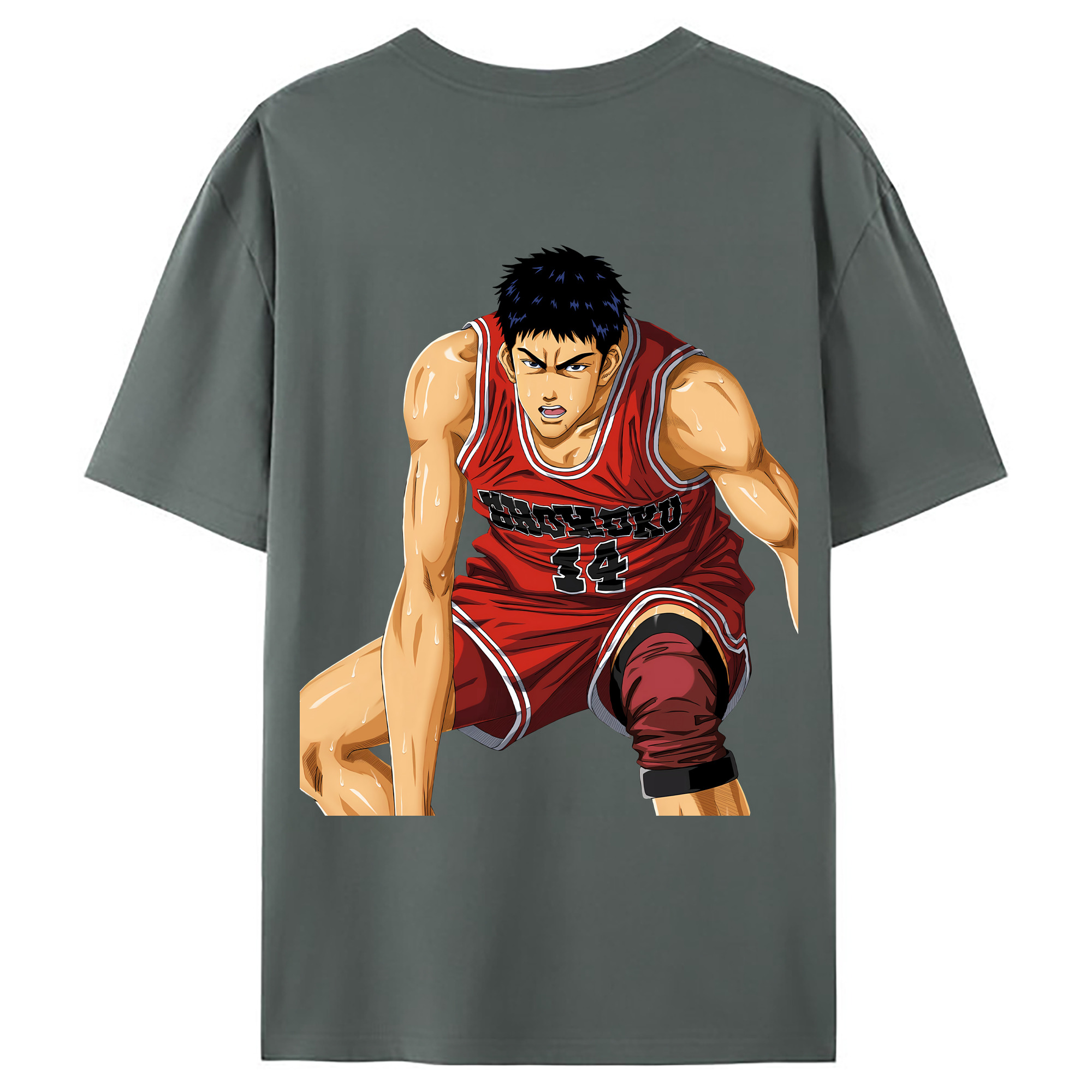 （画像用） SLAM DUNK／スラムダンク 綿100％ メンズ半袖Tシャツ（バックプリント） 通気性